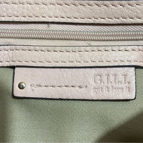 GILI Champagne Blush LEATHER Convertible BACKPACK Satchel DESIGNER Purse BAG